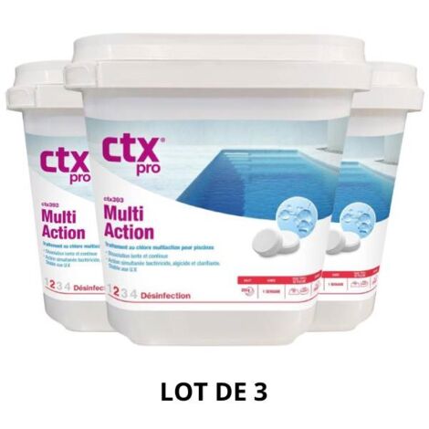 Produit D Entretien Piscine CTX 393 Multi Action 250 G 5 Kg 3x5