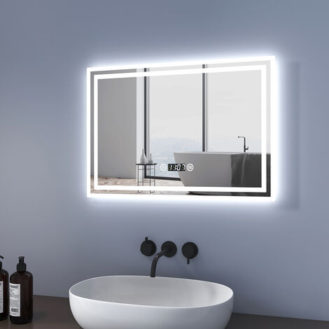 Meykoers Miroir Led Anti Bu E X Cm Miroir De Salle De Bain Avec