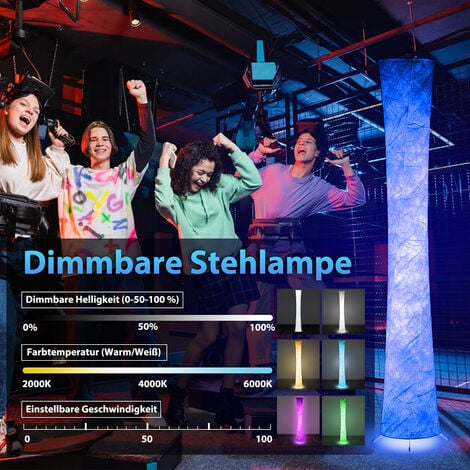 Deactive Led Stehleuchte W Stehlampe Ecklampe Rgb Dimmbar Mit