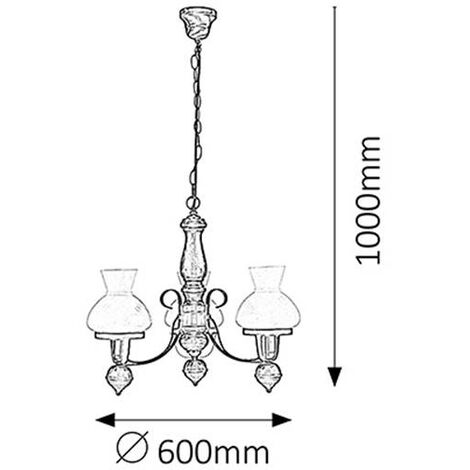 Rabalux 7078 Pendelleuchte Petronel Aus Metall Holz Glas Matt Schwarz