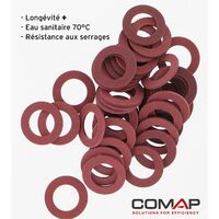 COMAP Coffret de 100 Joints d étanchéité fibre pour raccord Eau