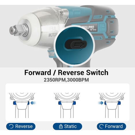 Llave de impacto 1 2 600NM 20V Llave de impacto a batería sin