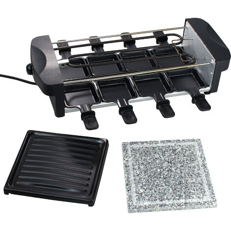 Raclette Grill Con Piedra Natural Y Crepera Raclette Personas Con