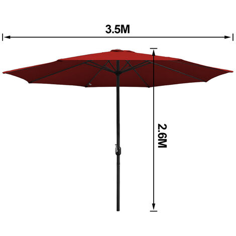 TolleTour Parasol Avec LED Protection Solaire En Parasol De Jardin