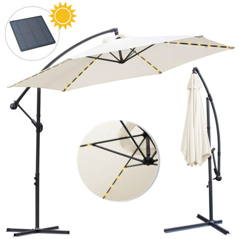 Tolletour Parasol Avec Led Protection Solaire En Parasol De Jardin