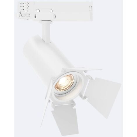 Foco Carril LED Trifásico 20W Fasano Cinema No Flicker Regulable Blanco