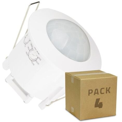 Pack Detector De Movimiento Pir Empotrable Un Blanco