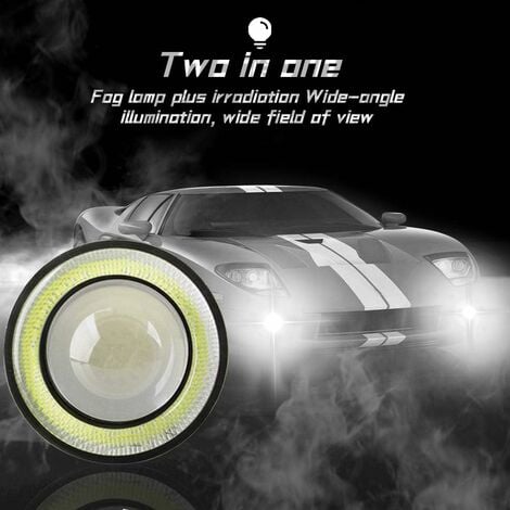 2PCS Super Bright 3 0 Universal Projector LED Fog Lights 12V 10W White