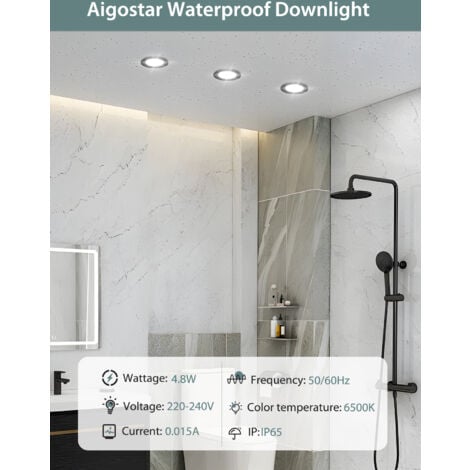 Aigostar Downlight Led Techo Empotrable W Ip Impermeable Ojos De