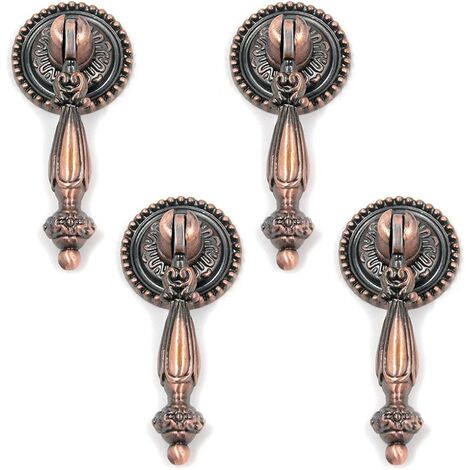 Lot de 4 Bouton de Meuble Rétro Poignées pour Porte Tiroir Armoire