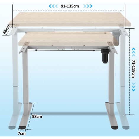 Deactive Vingo Bureau Assis Debout Avec R Glage Lectrique De La