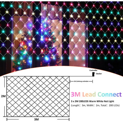 Deactive VINGO LED Guirlande Lumineuses LED Net lumière décoration