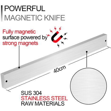 Deactive VINGO 2x Porte couteau bande magnétique 40cm 304 bande de