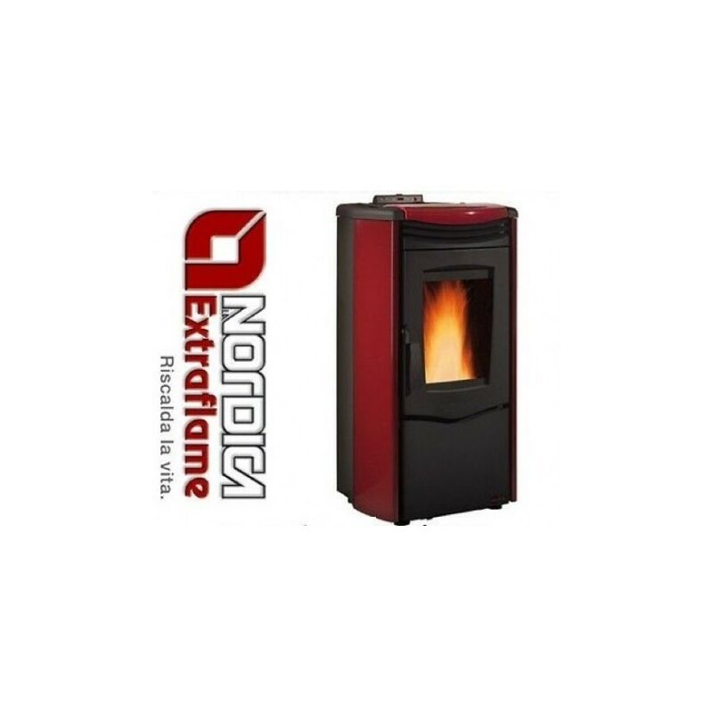 Termostufa Stufa A Pellet Nordica Melinda Idro Steel Kw Mt