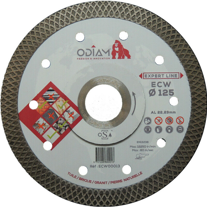 Disque diamant ECW carrelage Odiam Ø125 x 22 23mm