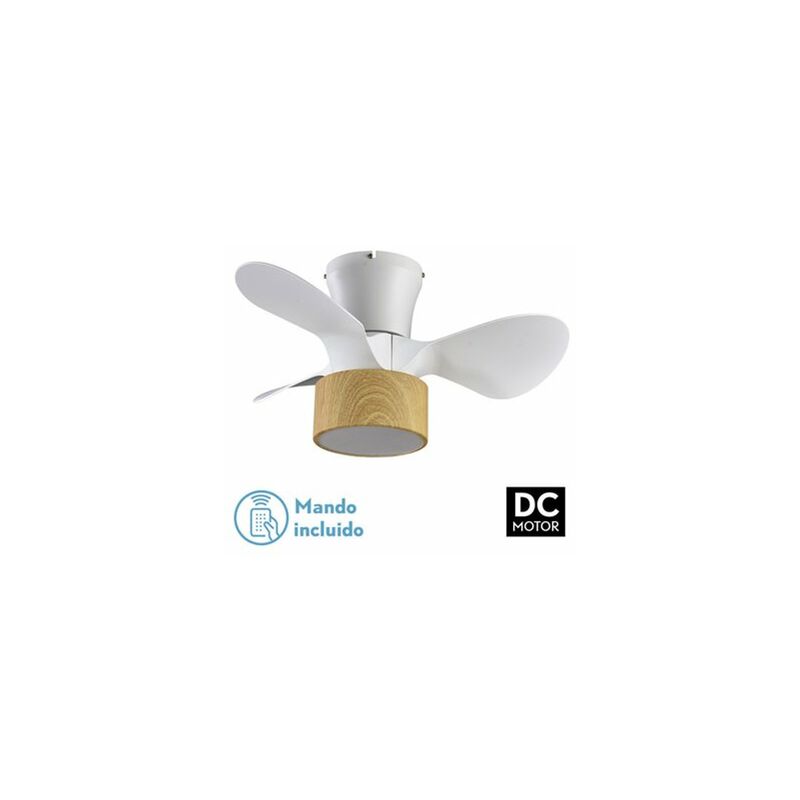 Ventilador De Techo DC Kos Blanco Haya 24W 3 Aspas