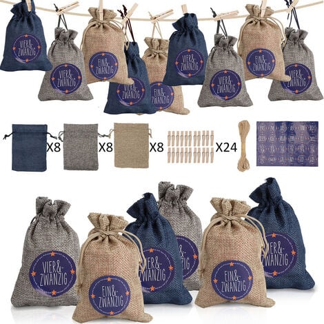 Swanew Calendrier De L Avent No L Sac Jute Pochon Diy No L