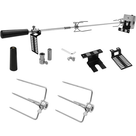 SWANEW Rôtissoire pour Barbecue Set de Brochettes à Griller universelle