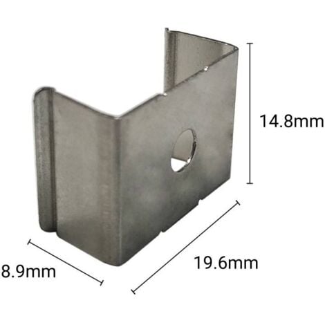 Grapa Metálica Para Sujeción De Perfiles 18x12mm 1ud