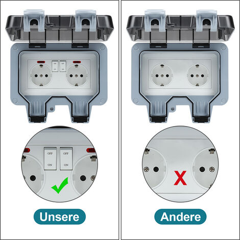 Vingo Au Ensteckdose Ip Wandsteckdosen Gartensteckdose Wasserdicht