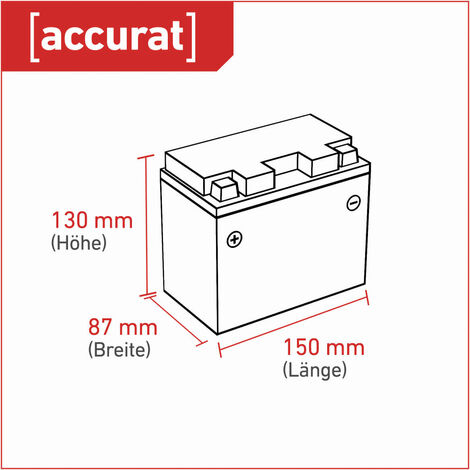 Batterie Moto Ytx Bs Ah Gel Accurat V A X X Mm Quad