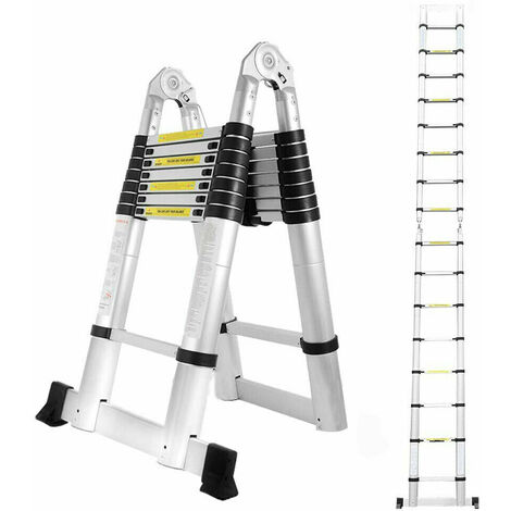 M Multi Purpose Aluminium Telescopic Ladder Extension Extendable Steps