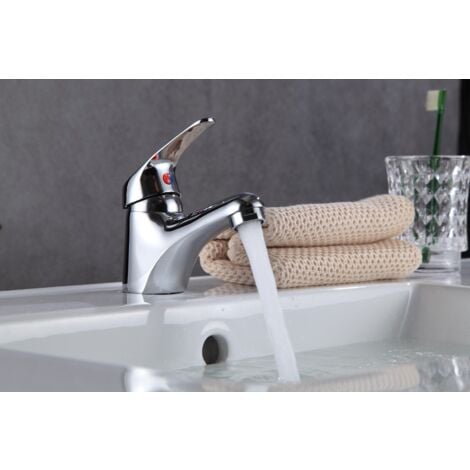 Single Lever Basin Mixer Chrome Modern Bath Tap Monobloc Wash Basin