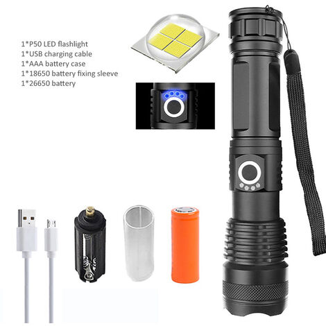 Minkurow Lumen Ultra Powerful Led Taschenlampe Usb