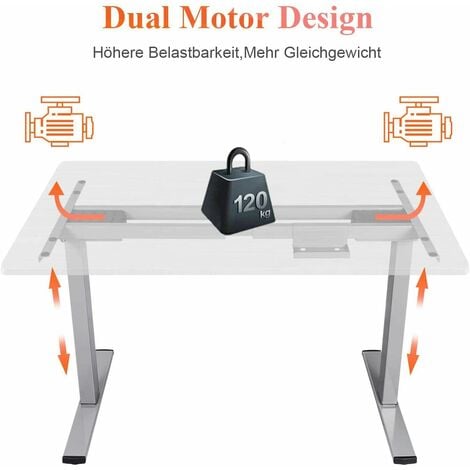 Devoko Höhenverstellbarer Schreibtisch Elektrisch höhenverstellbares