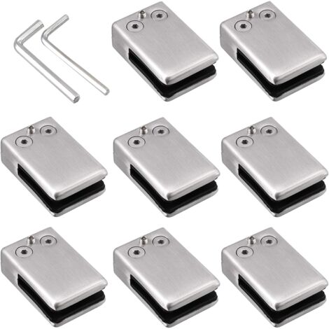 Groofoo Pcs Stainless Steel Glass Clamps Square Glass Bracket