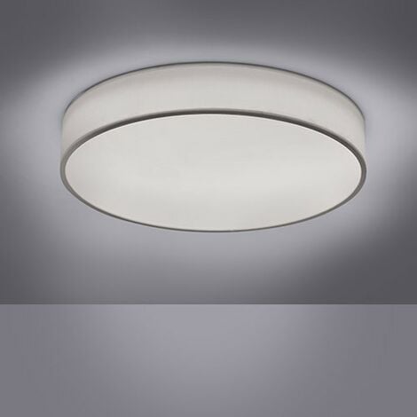 Plafonnier Design Lampe De Plafond Diamo 60 Cm Blanc En Metal TRIO