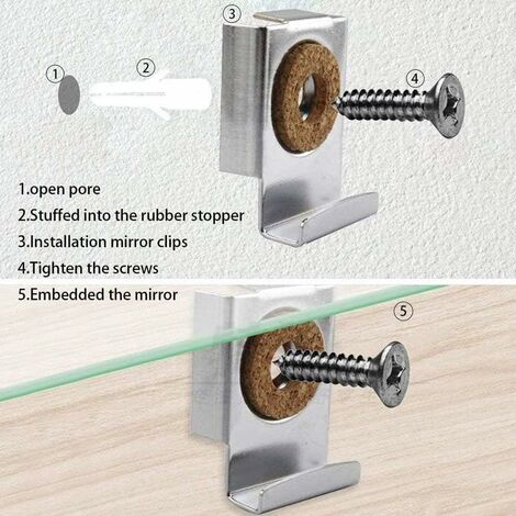 RHAFAYRE Wall Mounted Mirror Bracket Mirror Brackets Wall Mounted