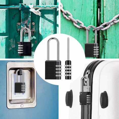 Rhafayre Combination Padlock Pack Digit Anti Rust Padlocks