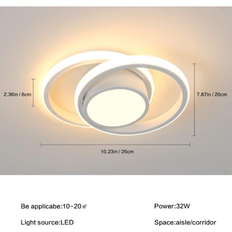 COMELY Circular LED Ceiling Light Modern Ceiling Light 32w 2400lm