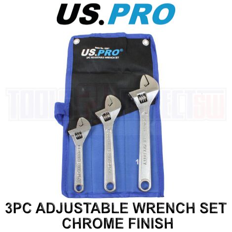 Us Pro Tools Pc Adjustable Wrench Shifting Spanner Set