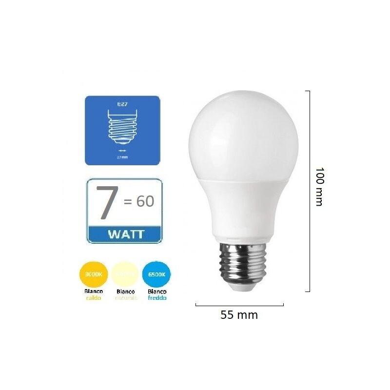 Lampadina Led E W A Globo Sfera Opaco Luce Fredda Bianca Naturale