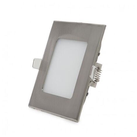 Pannello Led Quadrato Slim Acciaio Satinato Nichel W Ip Incasso Faro