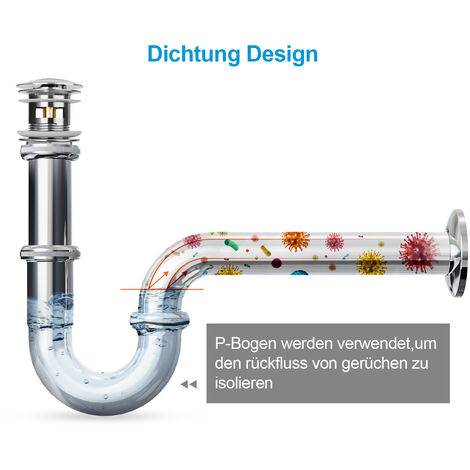 Heilmetz Siphon Mit Ablaufgarnitur Sets Edelstahl H Henverstellbar