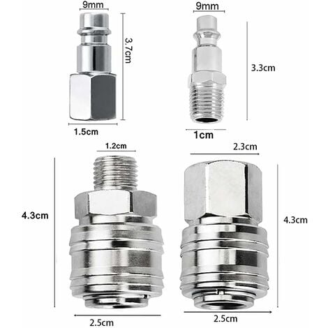 10 Stück Kompressor Schnellkupplung 1 4 Zoll BSP Kupplung für Tuayn Air