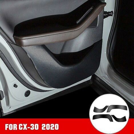 Car Carbon Fiber Door Anti Kick Pad Side Edge Protection Mat Cover For