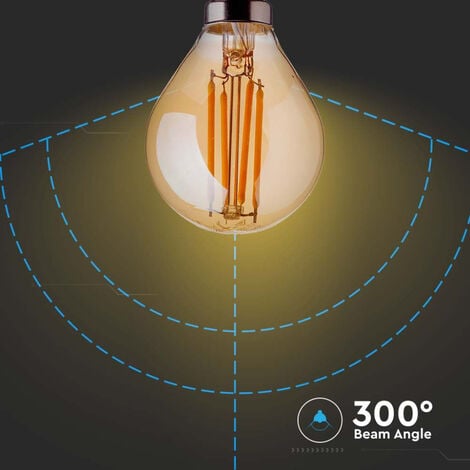 V TAC LED Glühbirne E14 4W P45 Filament Amber 2200K