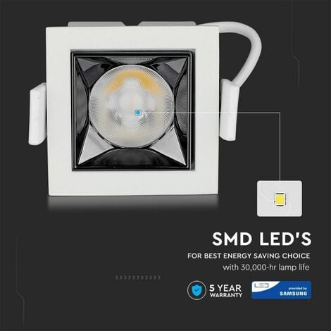 V Tac Samsung Chip Led Downlight W Ugr K Cri