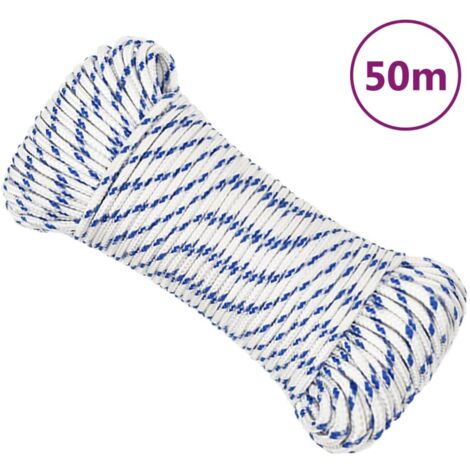 Corde de bateau Cordage Blanc 4 mm 50 m Polypropylène 55842