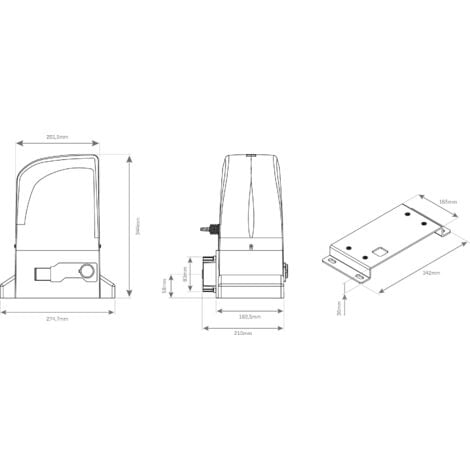 Kit Motor Corredera Motorline 2000Kg