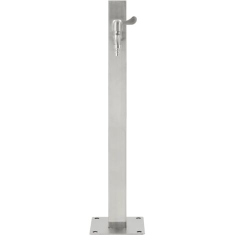 Colonne à eau de jardin carrée Acier inoxydable 65 cm vidaXL