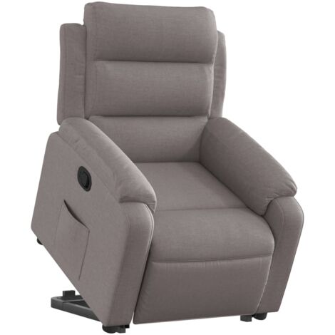 Fauteuil Inclinable Taupe Tissu VidaXL