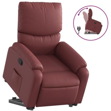 Fauteuil Inclinable Rouge Bordeaux Similicuir Vidaxl