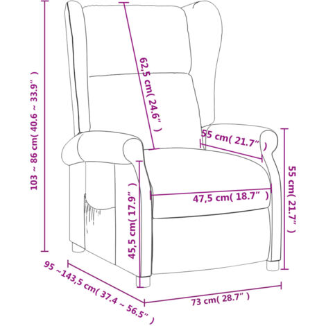 Fauteuil Inclinable Noir Tissu Vidaxl