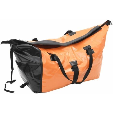 Remorque à bagages pour vélo avec sac Orange et noir vidaXL