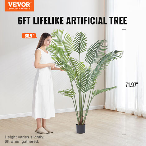 VEVOR Arbre Artificiel 1828 Mm Plante Artificielle PE Palmier A Noix De